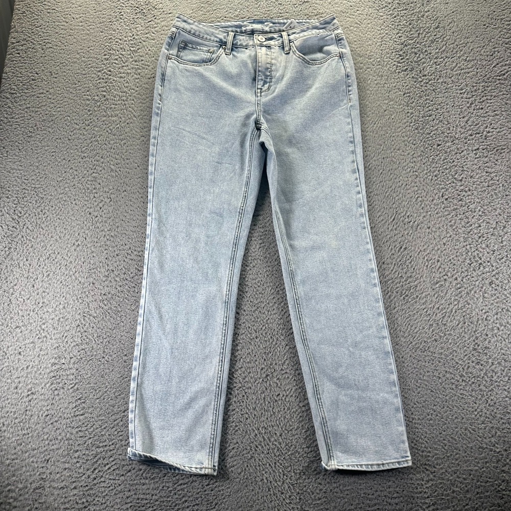 Seven7 Jeans Women's 4 Blue Cotton Denim Straight Leg Light Wash Workwear Travel